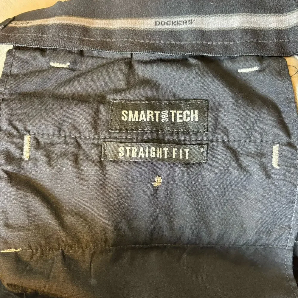 Dockers Smart 360 Tech Straight Fit Khaki Pants Men’s 29x32 Beige Stretch